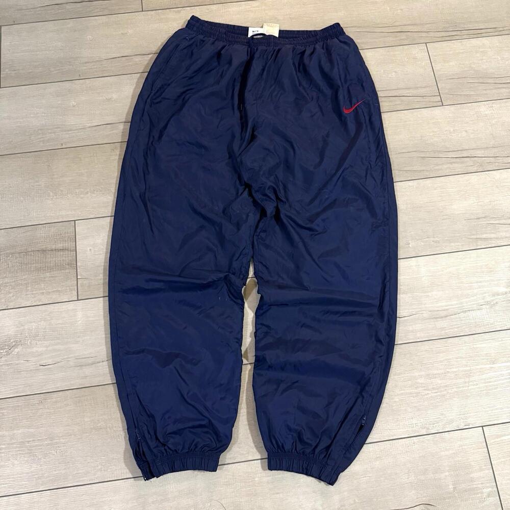 Nike Men's Navy Blue Sweatpants with Pink Swoosh